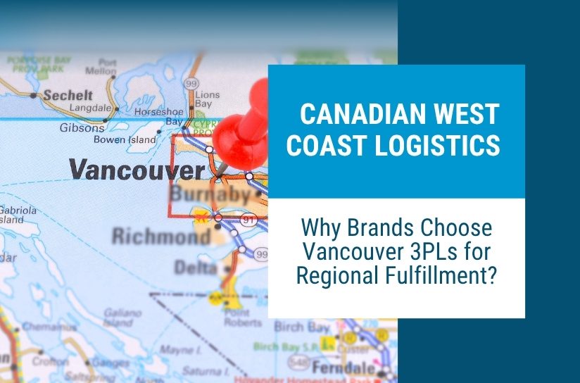 Containers being transloaded at a port-adjacent InterFulfillment Vancouver 3PL warehouse facility